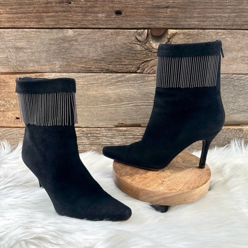 STUART WEITZMAN | Fringe Trim Suede Boot